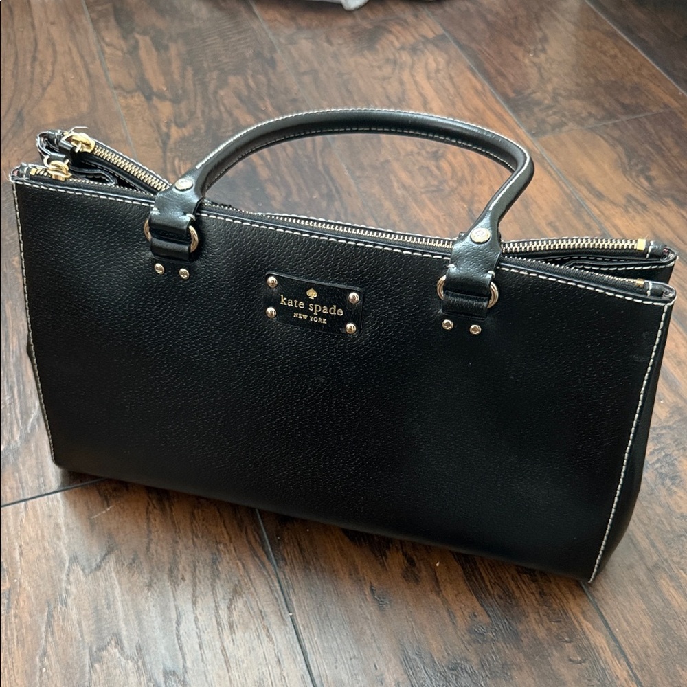 Kate Spade Black Pebbled Leather Satchel